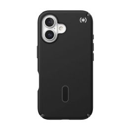 Speck Presidio Pro + ClickLock tok iPhone 16-hoz — Fekete/Palaszürke/Fehér