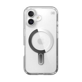 Speck Presidio Perfect Clear + ClickLock tok iPhone 16-hoz — Átlátszó/Króm