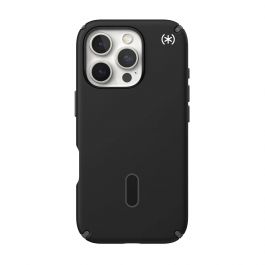 Speck Presidio + ClickLock tok iPhone 16 Pro-hoz — Fekete/Palaszürke/Fehér