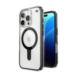 Speck Presidio + ClickLock tok iPhone 16 Pro-hoz — Átlátszó/Matt Fekete