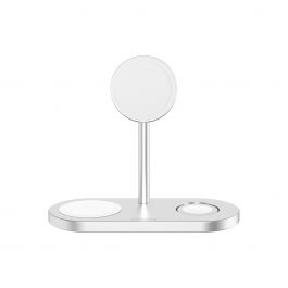CubeNest – S313 Pro - 3 az 1-ben mágneses vezeték nélküli töltő - ezüst