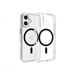 Dviced – MagSafe iPhone 16 tok - átlátszó, fekete