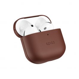 Epico – AirPods 4 Bőr tok - barna