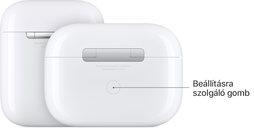 AirPods töltőtok gomb helye AirPods töltőtok gomb helye