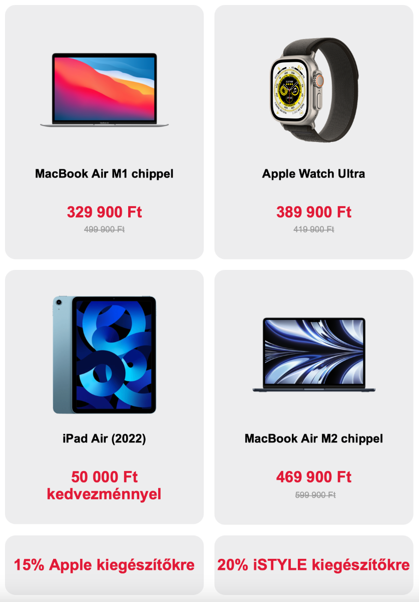 iSTYLE &Aacute;rk&aacute;d nyit&oacute;akci&oacute;k 2023