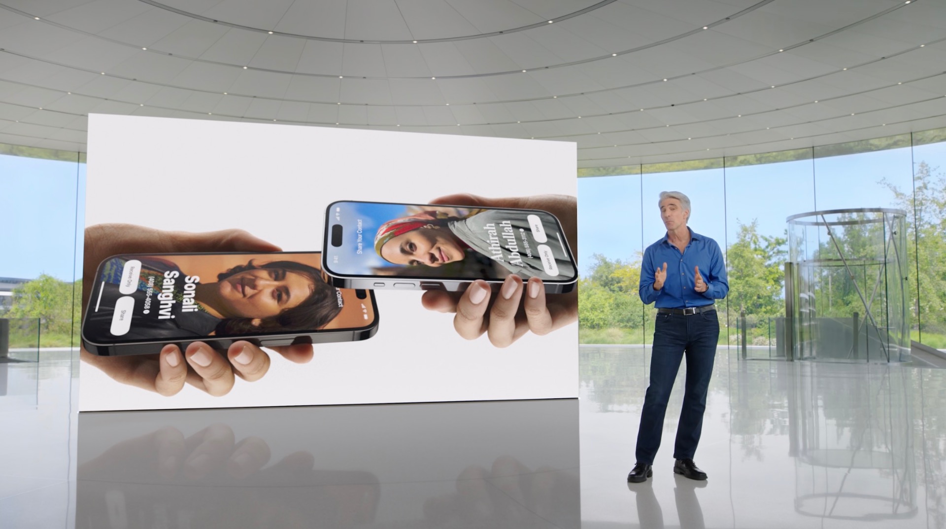 iOS 17 AirDrop &eacute;s NameDrop