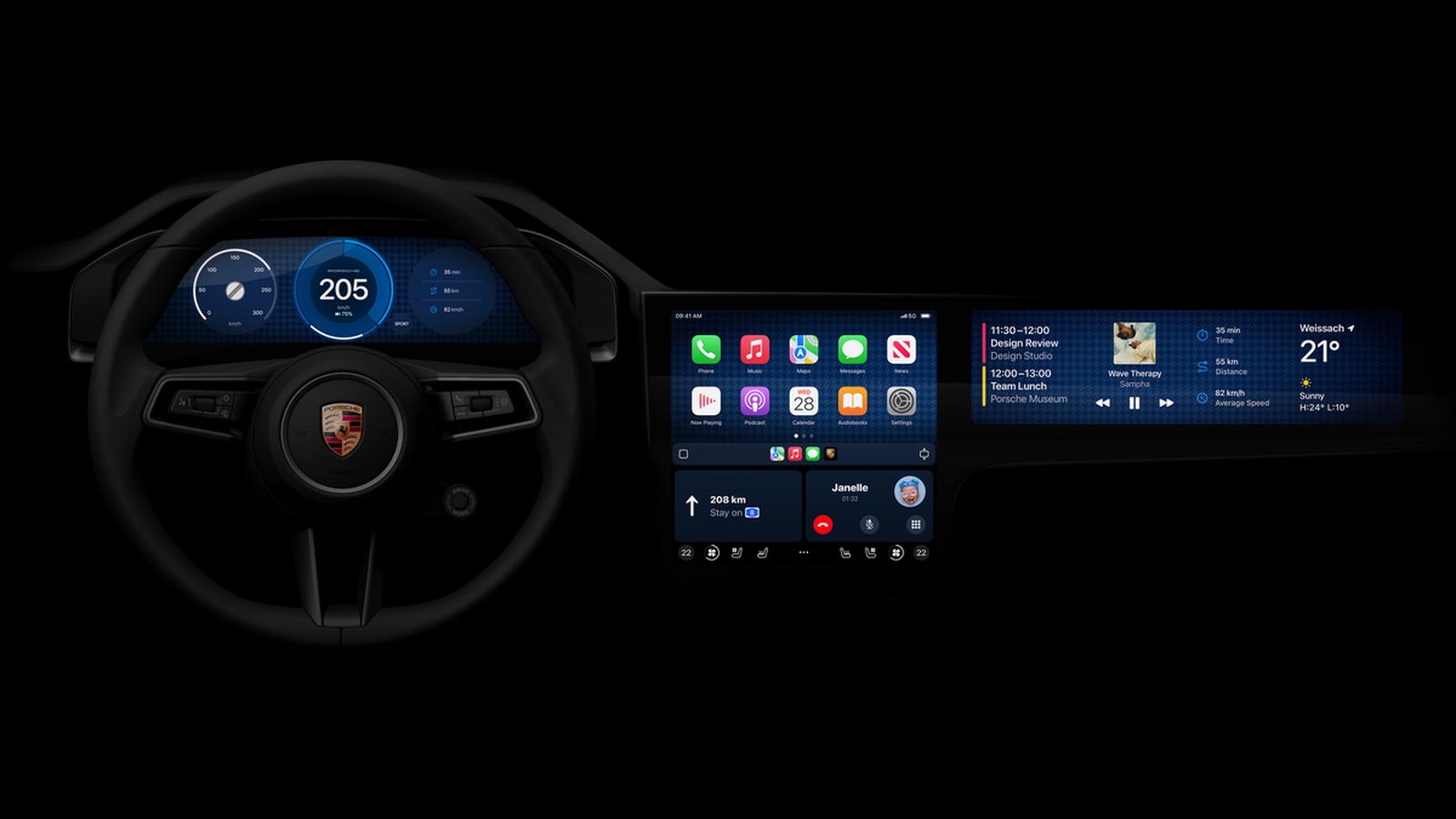 K&ouml;vetkező gener&aacute;ci&oacute;s Apple CarPlay a Porsche modelljeiben