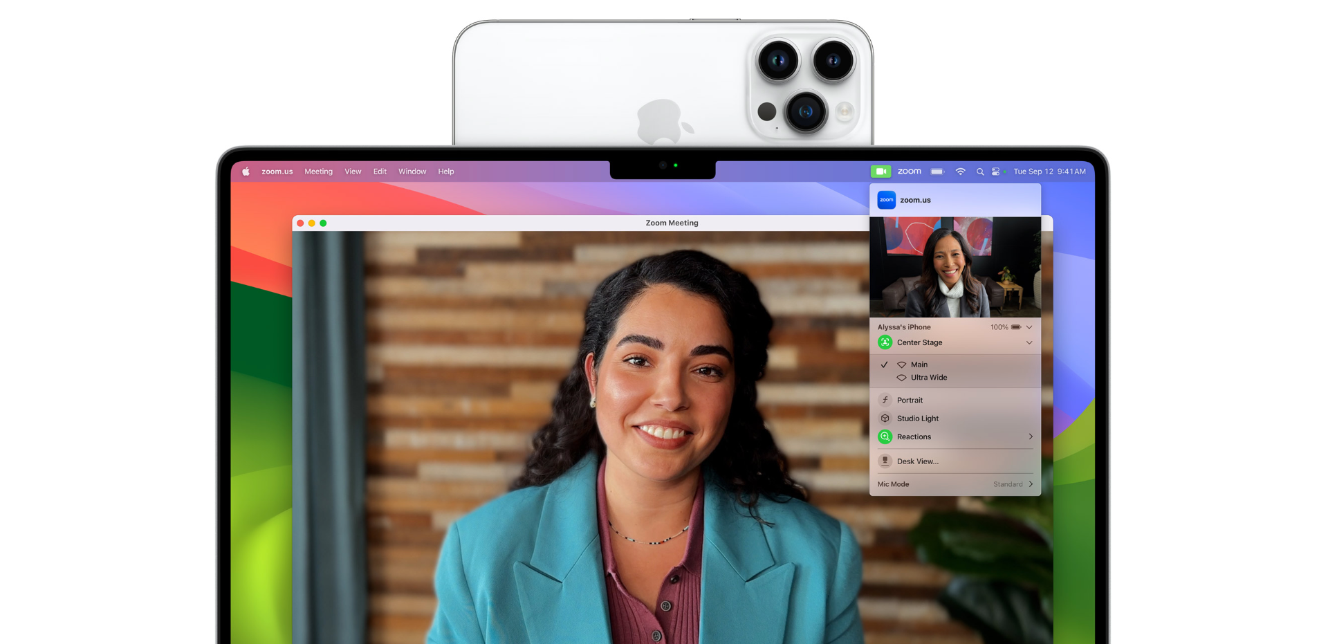 macOS Sonoma videokonferencia