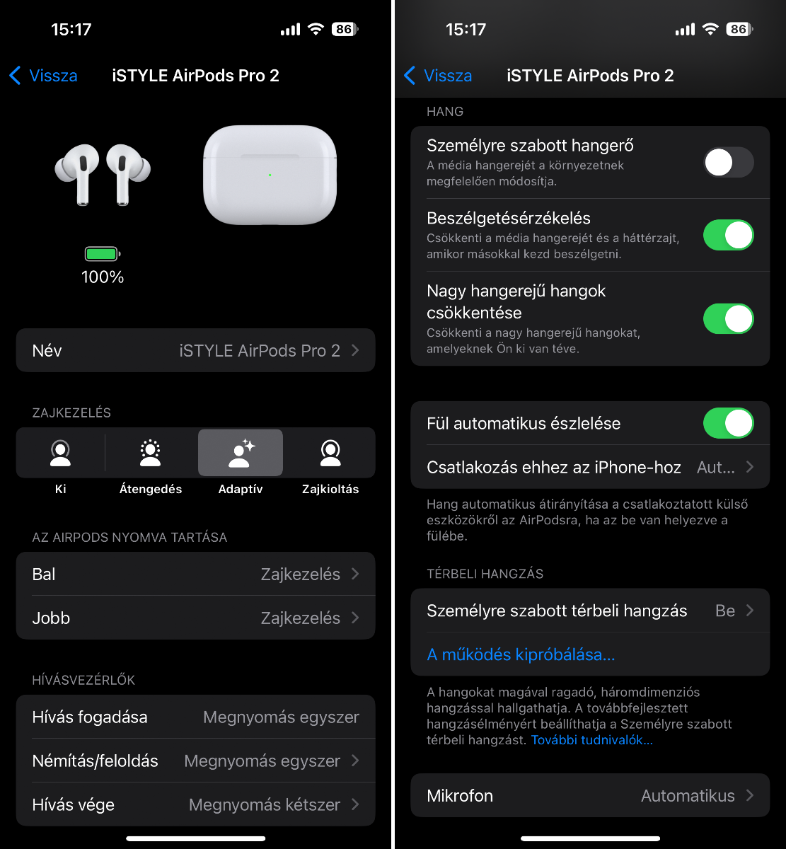 AirPods Pro 2 be&aacute;ll&iacute;t&aacute;sok