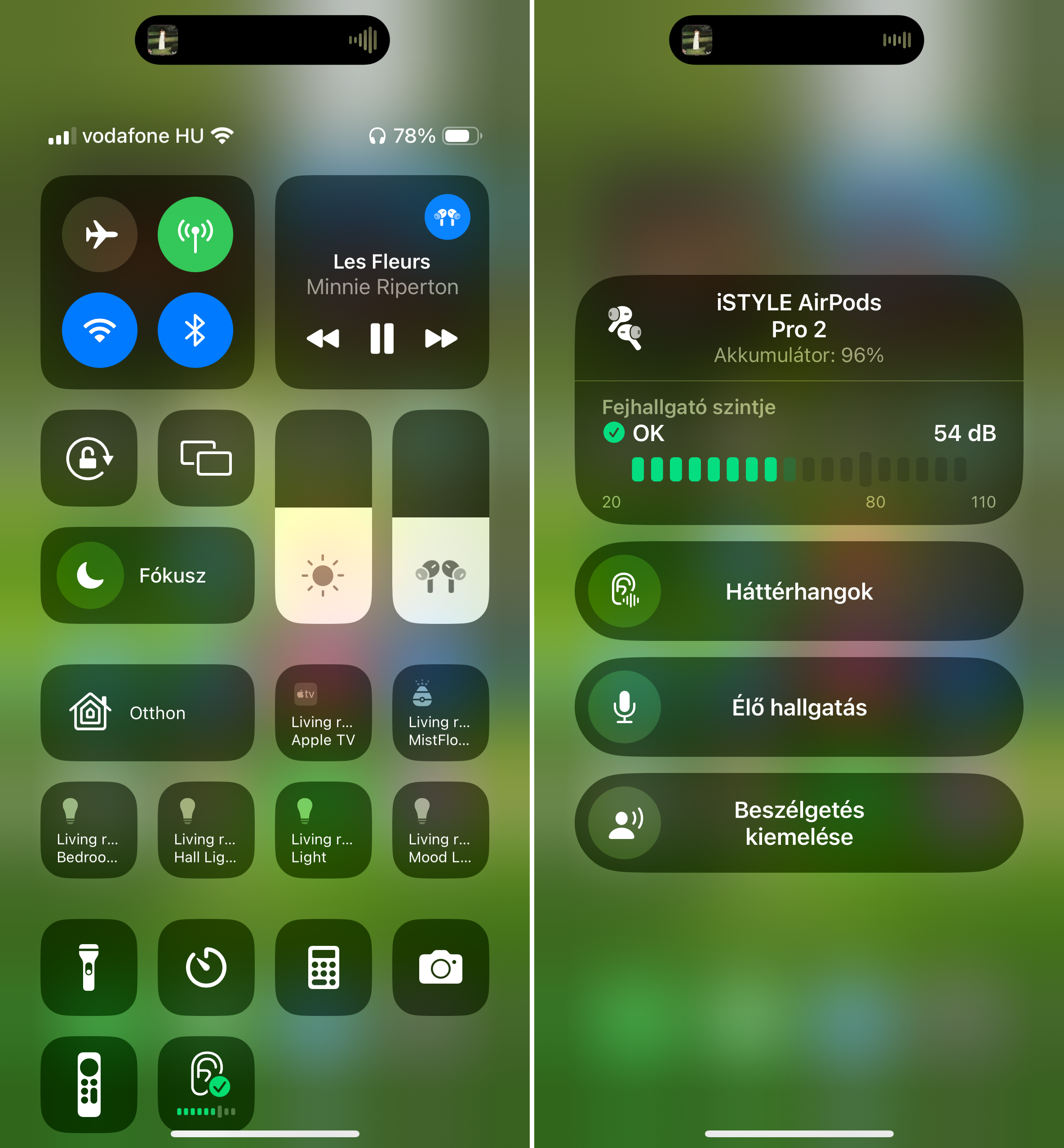 Hangerő megtekintése (dB) iPhone-on Hangerő megtekintése (dB) iPhone-on