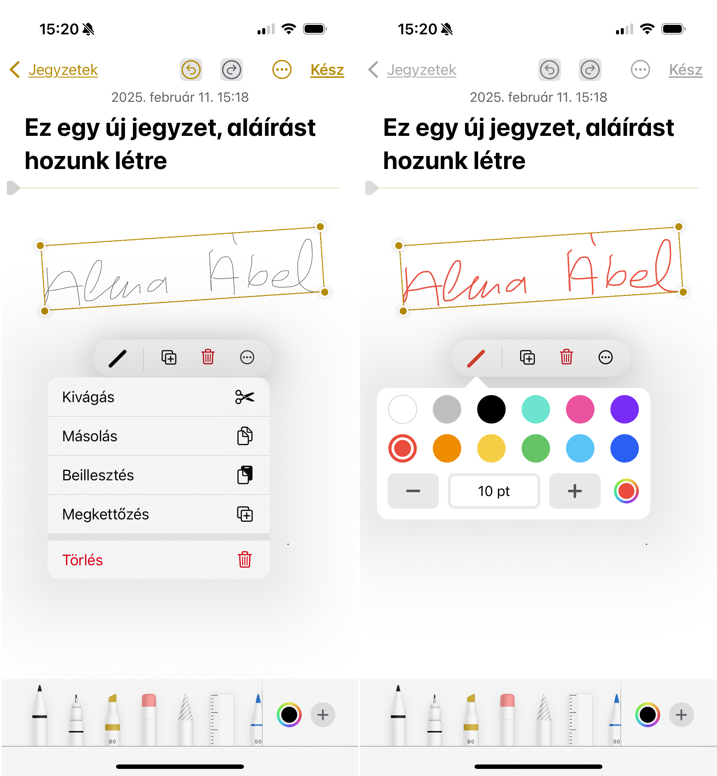 Digitális aláírás létrehozása iPhone-on Digitális aláírás létrehozása iPhone-on