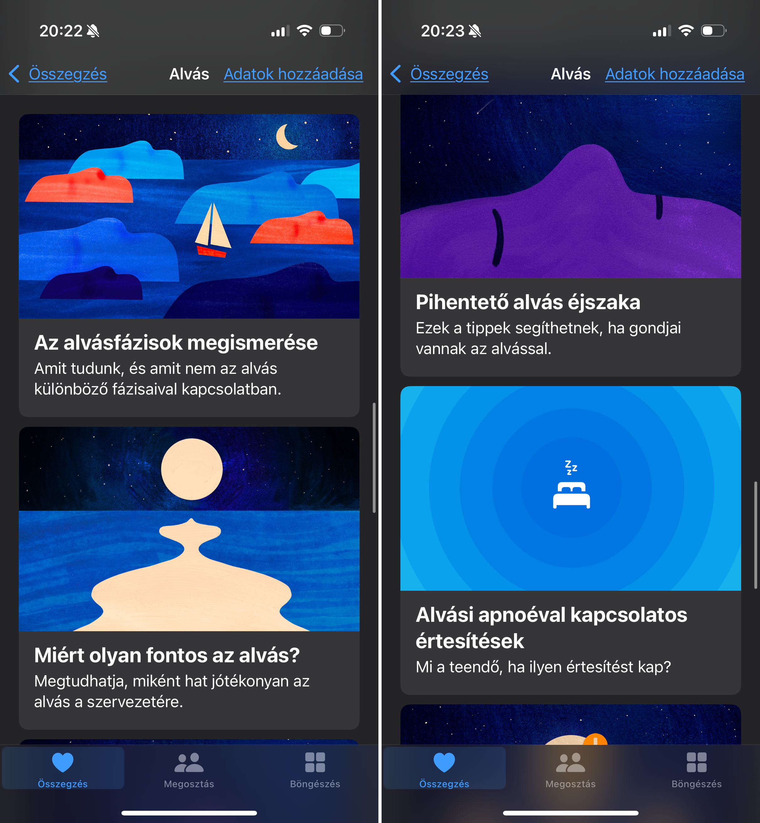 Alváskövetés eredmények értelmezése Alváskövetés eredmények értelmezése