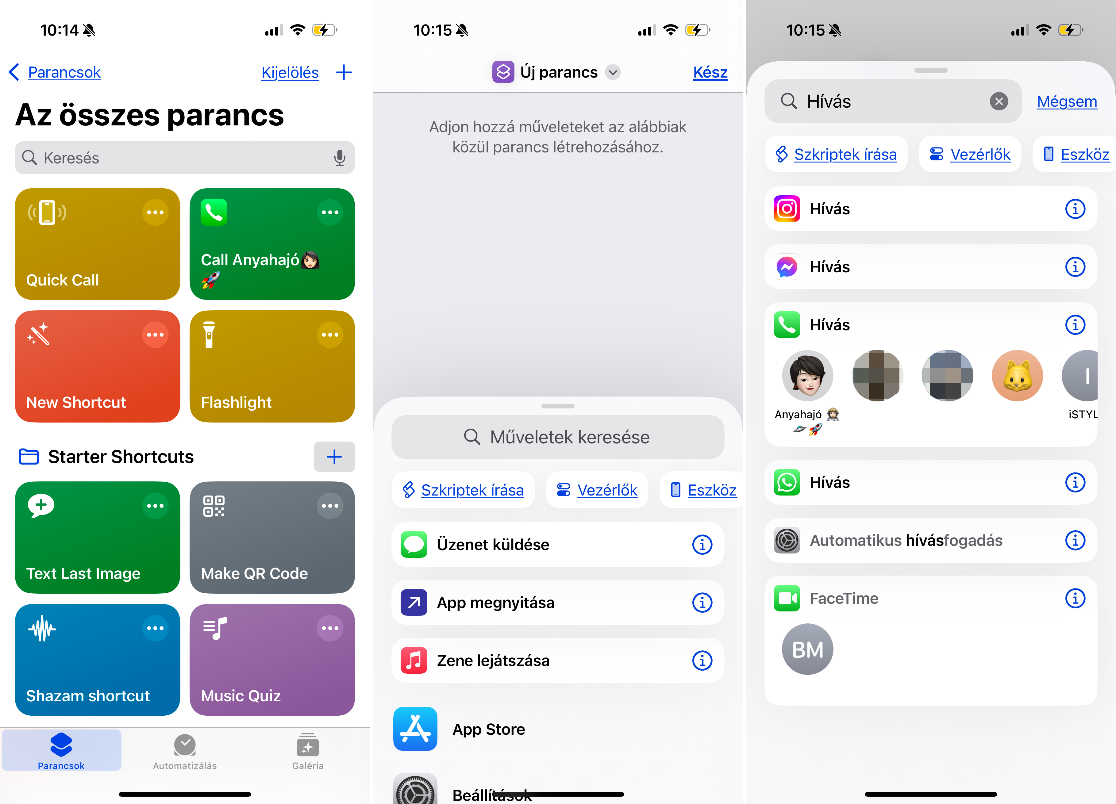 Gyorshívás létrehozása iPhone-on Gyorshívás létrehozása iPhone-on