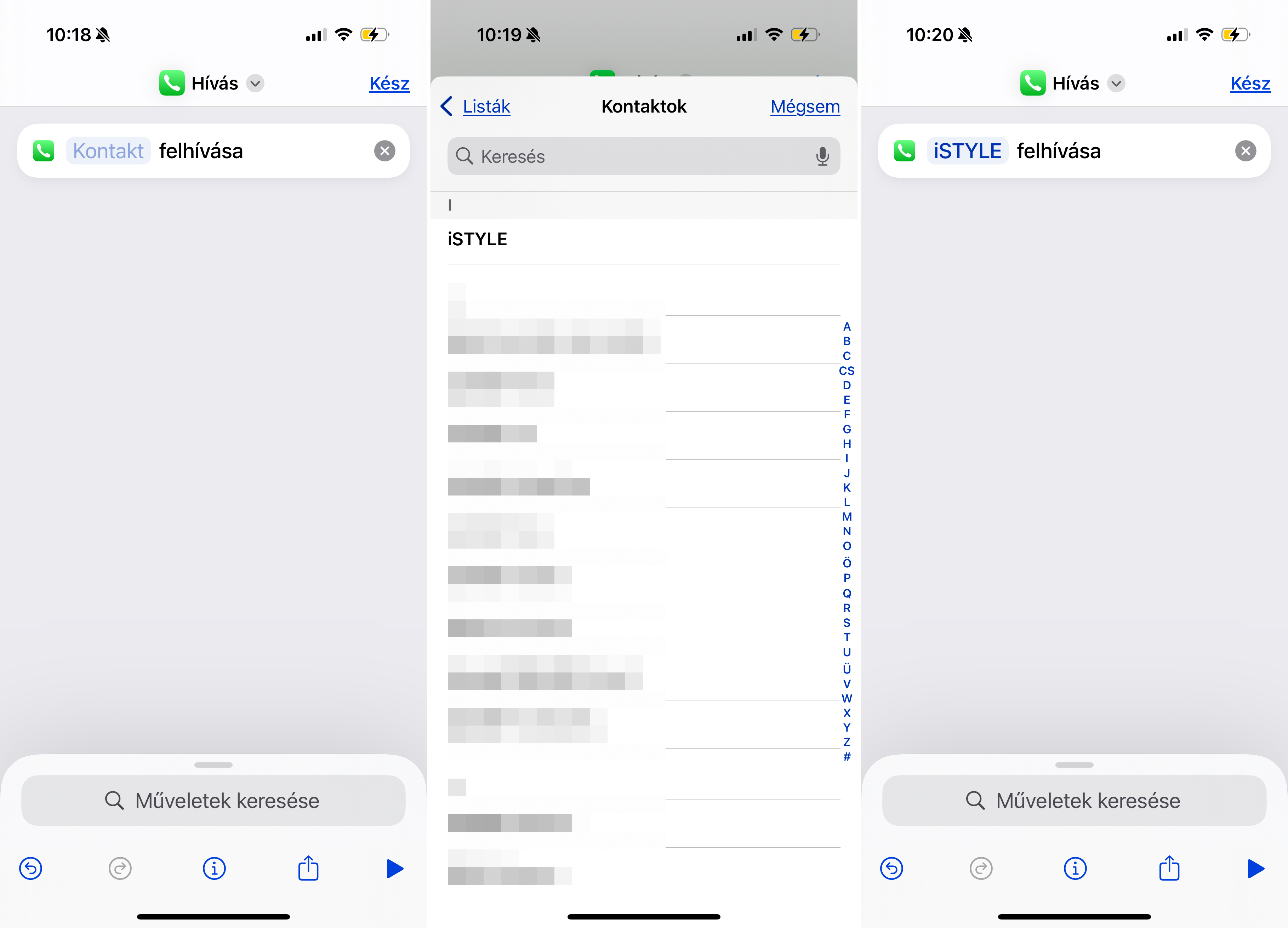 Gyorshívás létrehozása iPhone-on Gyorshívás létrehozása iPhone-on