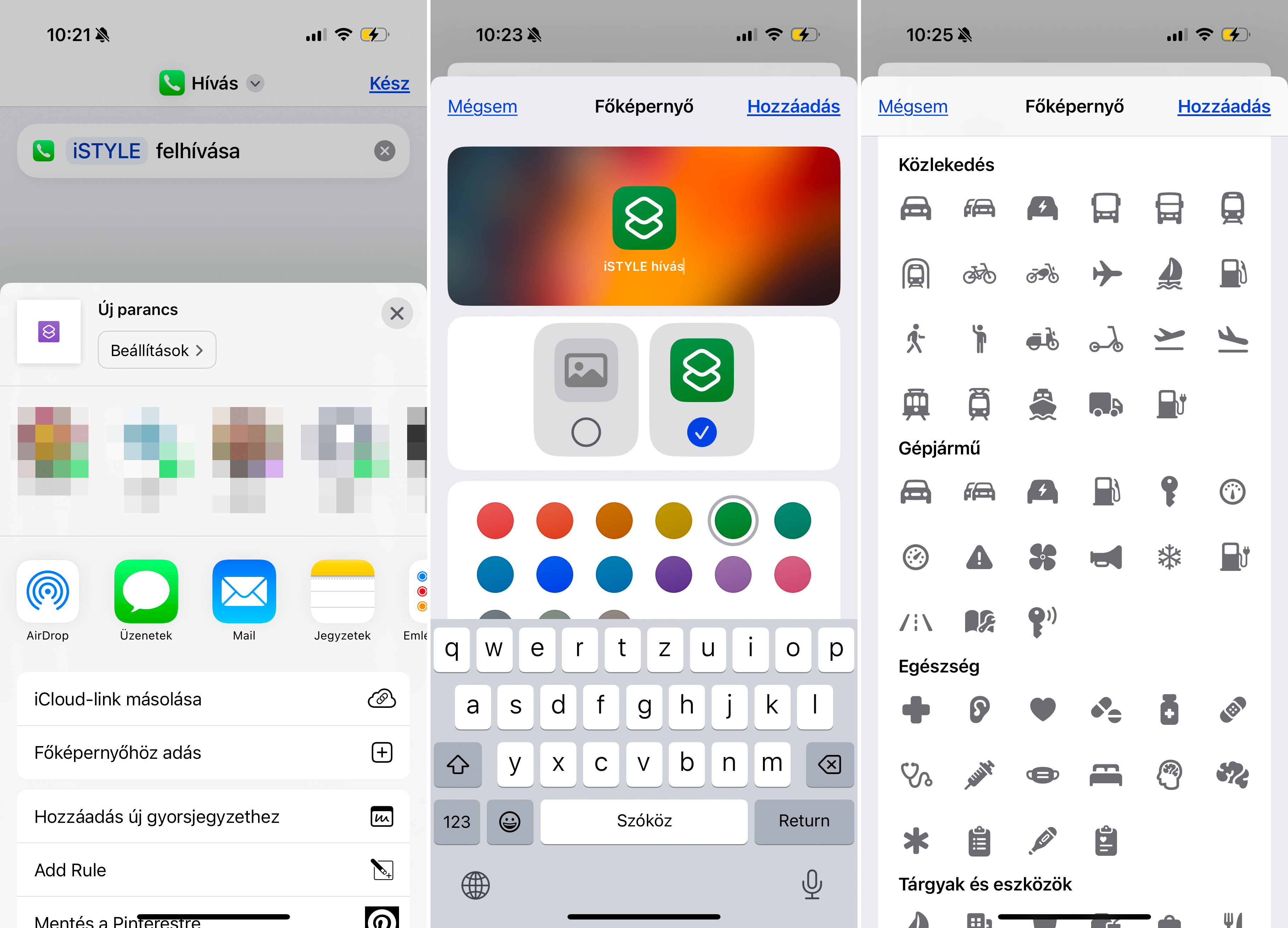 Gyorshívás létrehozása iPhone-on Gyorshívás létrehozása iPhone-on