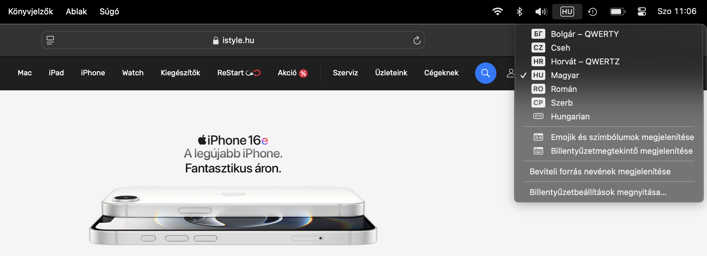 Speciális karakterek Macen Speciális karakterek Macen