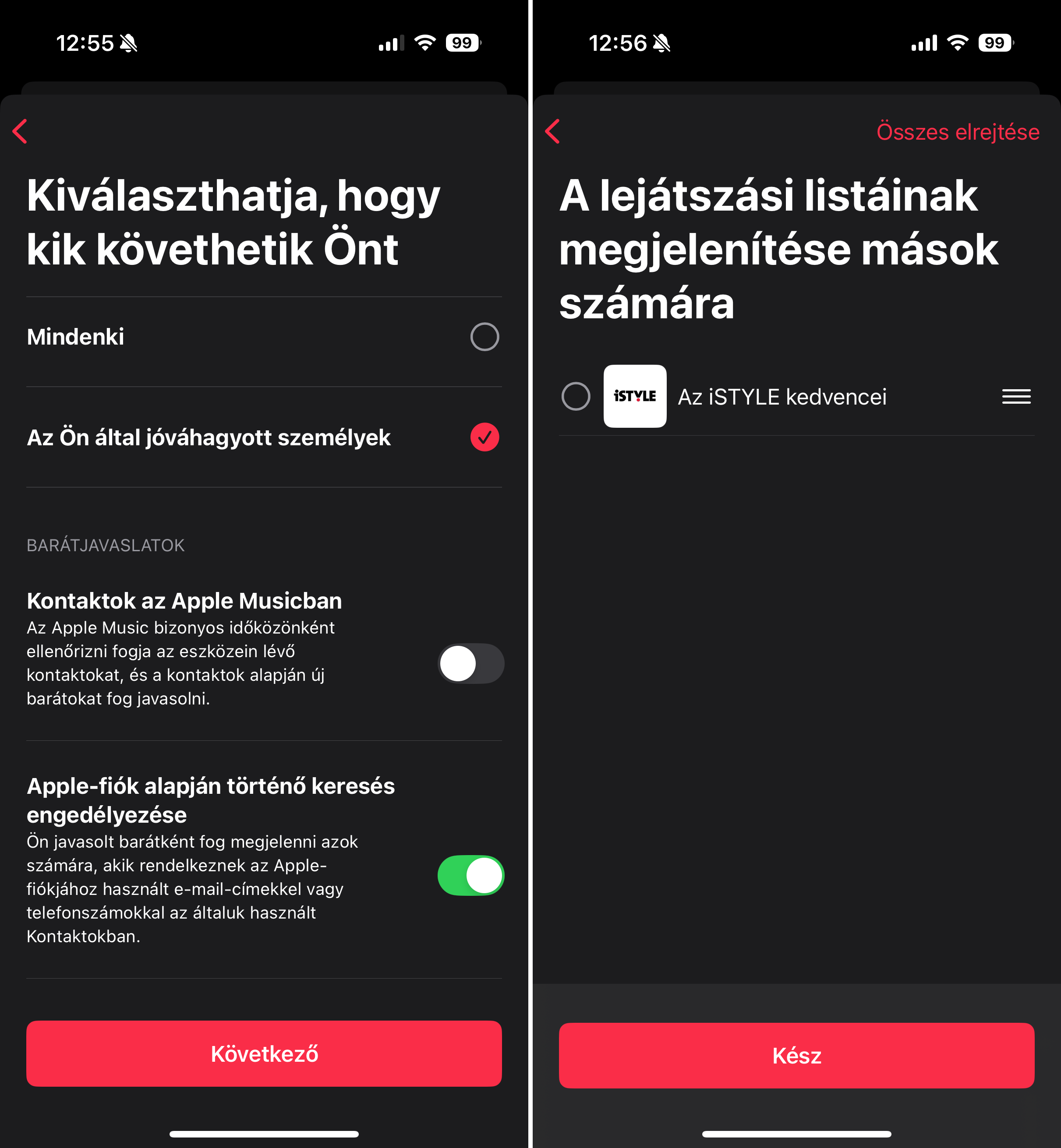 Apple Music profil létrehozása Apple Music profil létrehozása