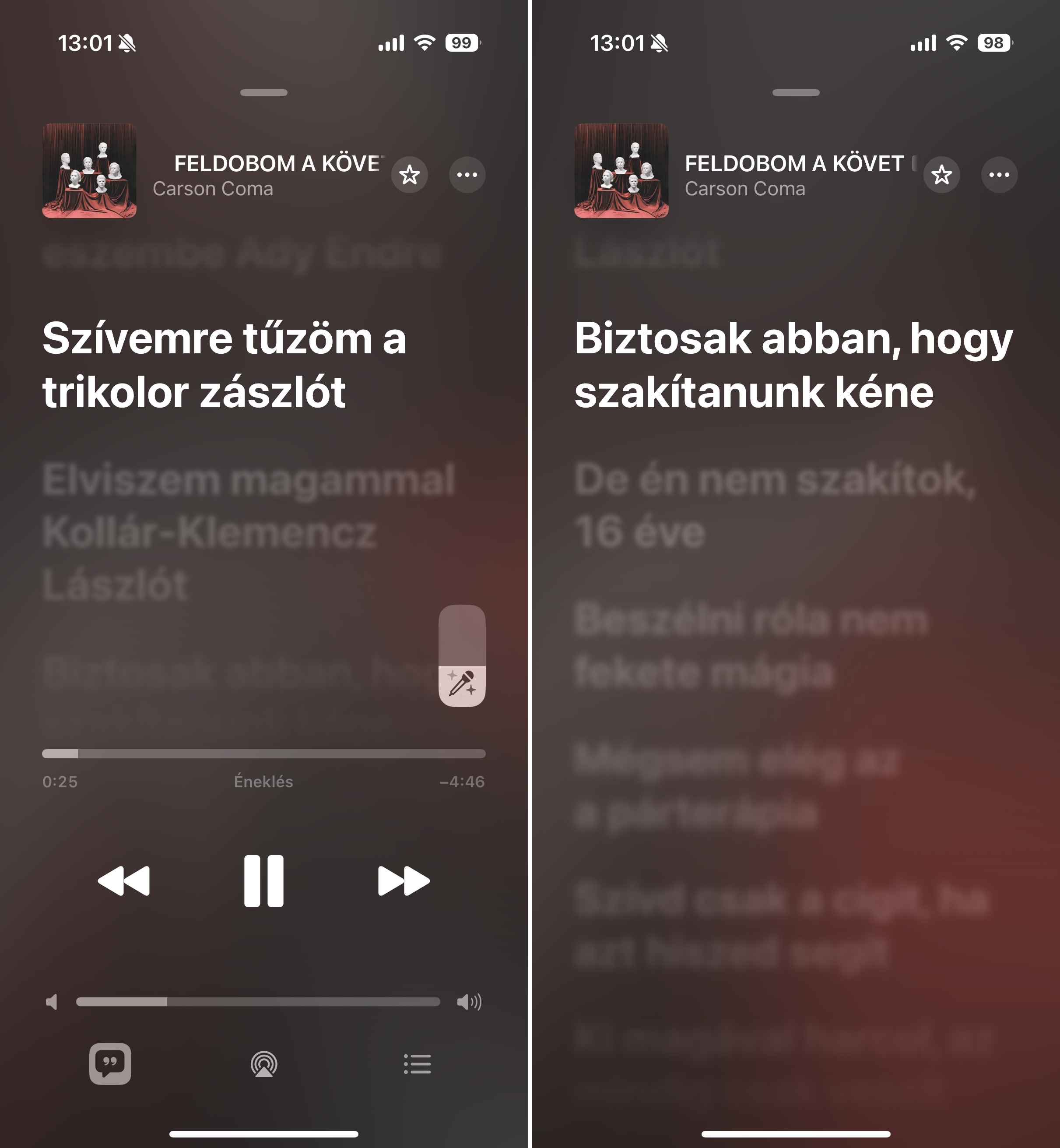 Karaoke funkció iPhone-on Karaoke funkció iPhone-on