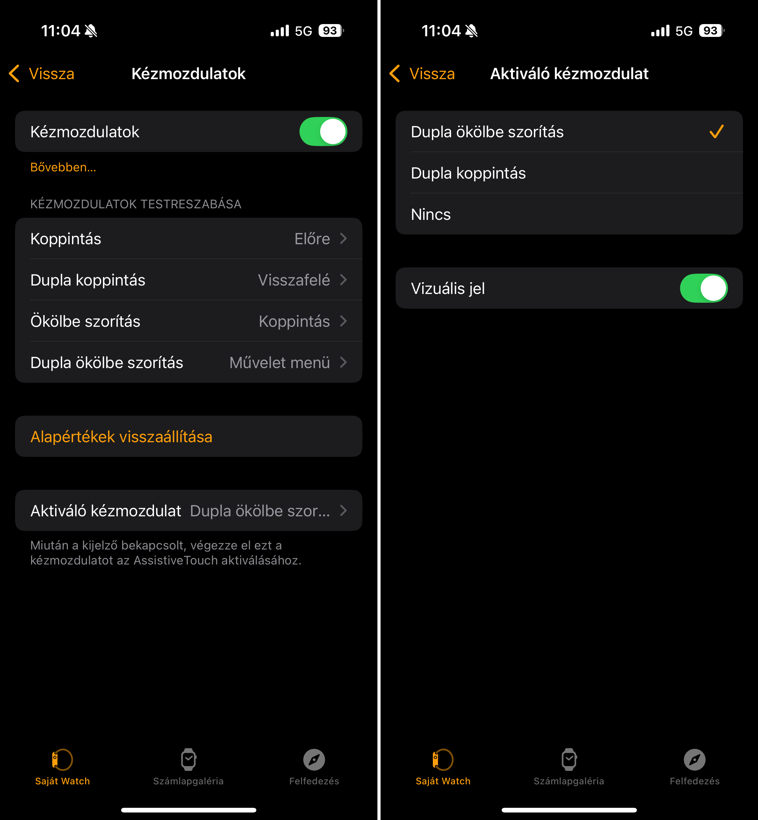 Apple Watch haszn&aacute;lata egy k&eacute;zzel