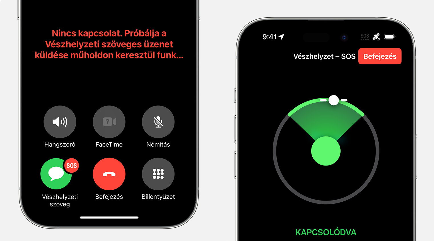 Műholdas vészhívás indítás iPhone-on Műholdas vészhívás indítás iPhone-on