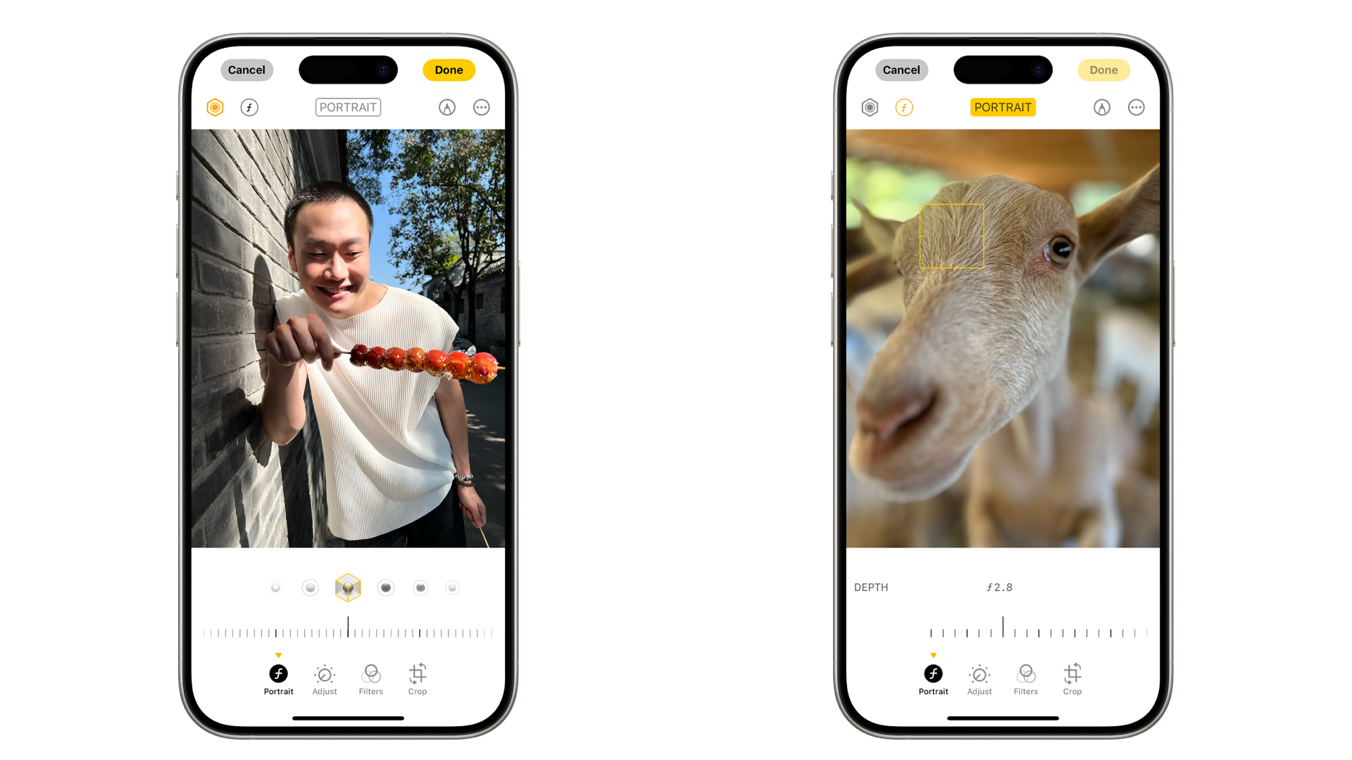 Portréfotók utólagos szerkesztése iPhone-on Portréfotók utólagos szerkesztése iPhone-on