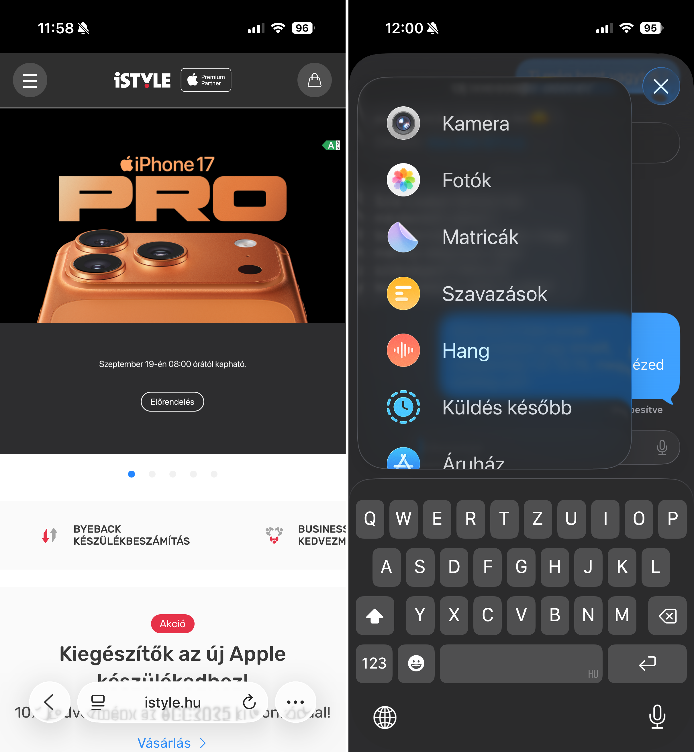 Az &uacute;j funkci&oacute;k list&aacute;ja iOS 26-ban